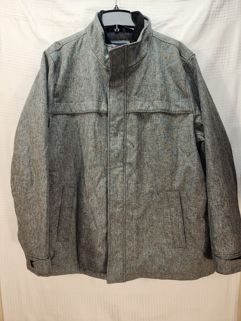 Dockers Mens XXL Grey Softshell Quilted Insulated Zip Up Jacket WORN ONCE